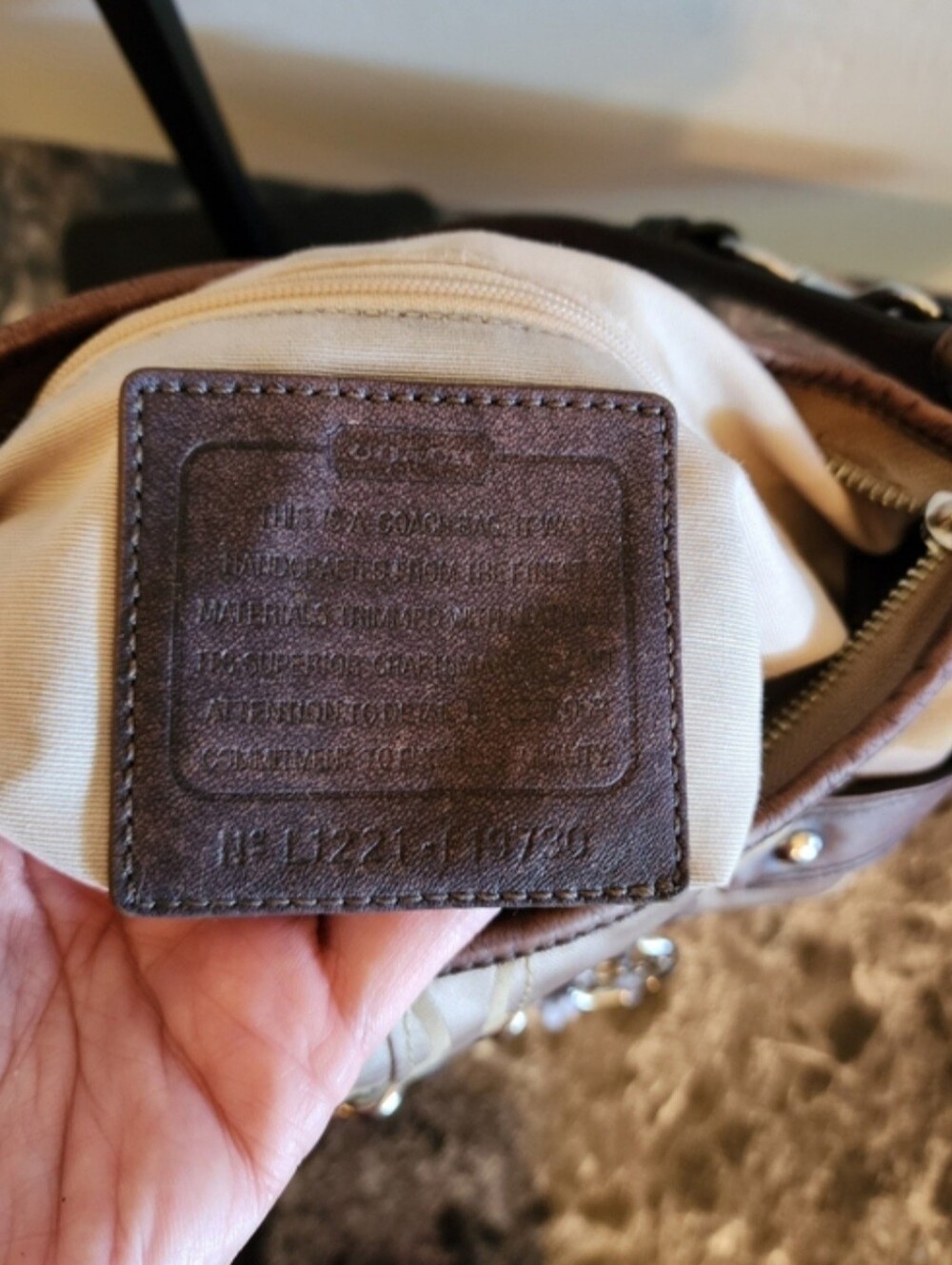 Coach Signature Optic Chain Bag In Metalic Bronze - Picture 10 of 12